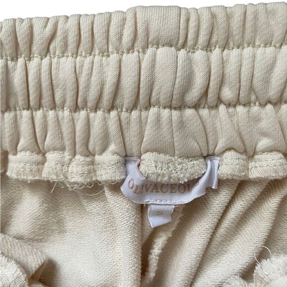 NWOT OLIVACEOUS Cargo Joggers Ivory Size Small - Picture 7 of 7